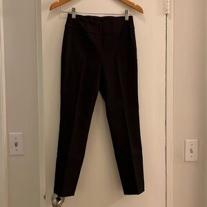 Tribal black maroon sheen pant wide elastic tic waist 0Petite